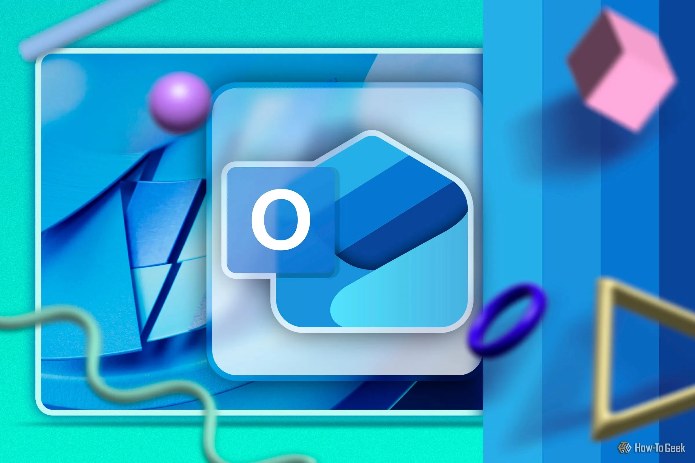 Logo New Outlook for Windows với các hình dạng hình học