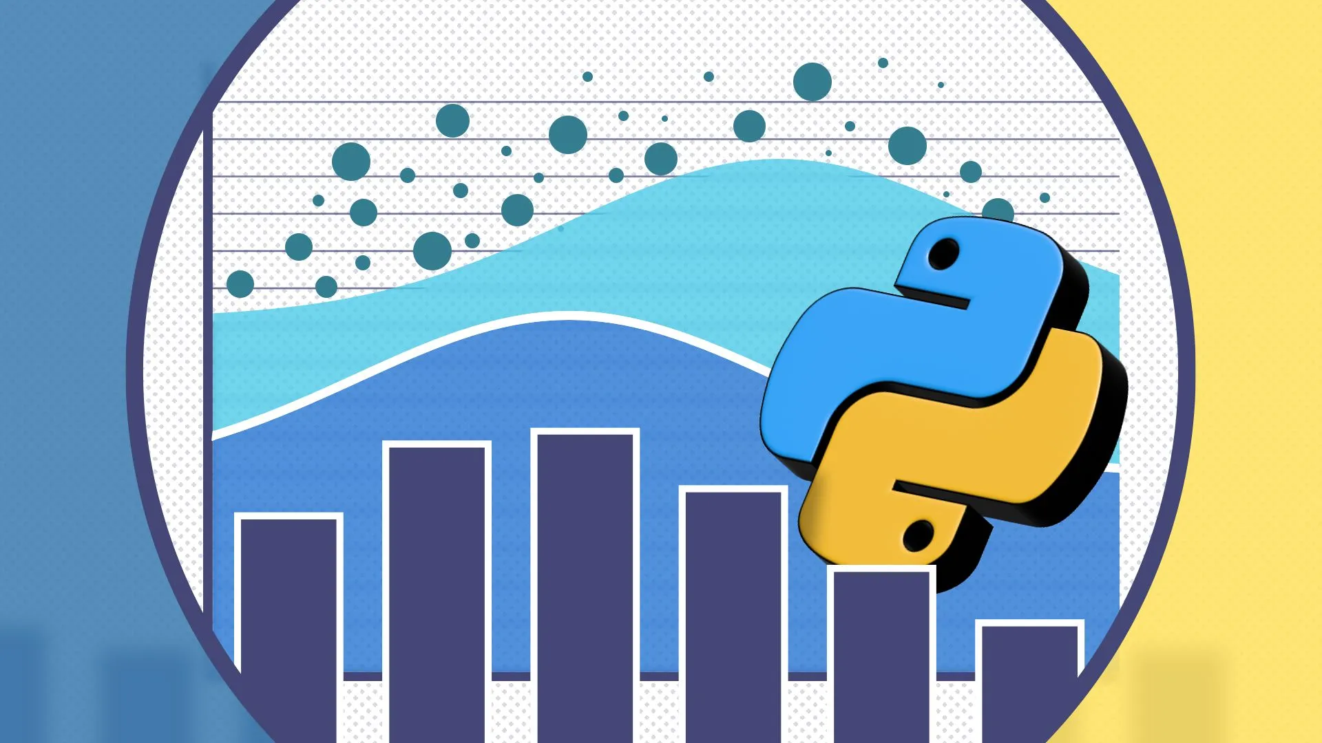 Logo Seaborn và biểu đồ minh họa khả năng trực quan hóa dữ liệu trong Python.
