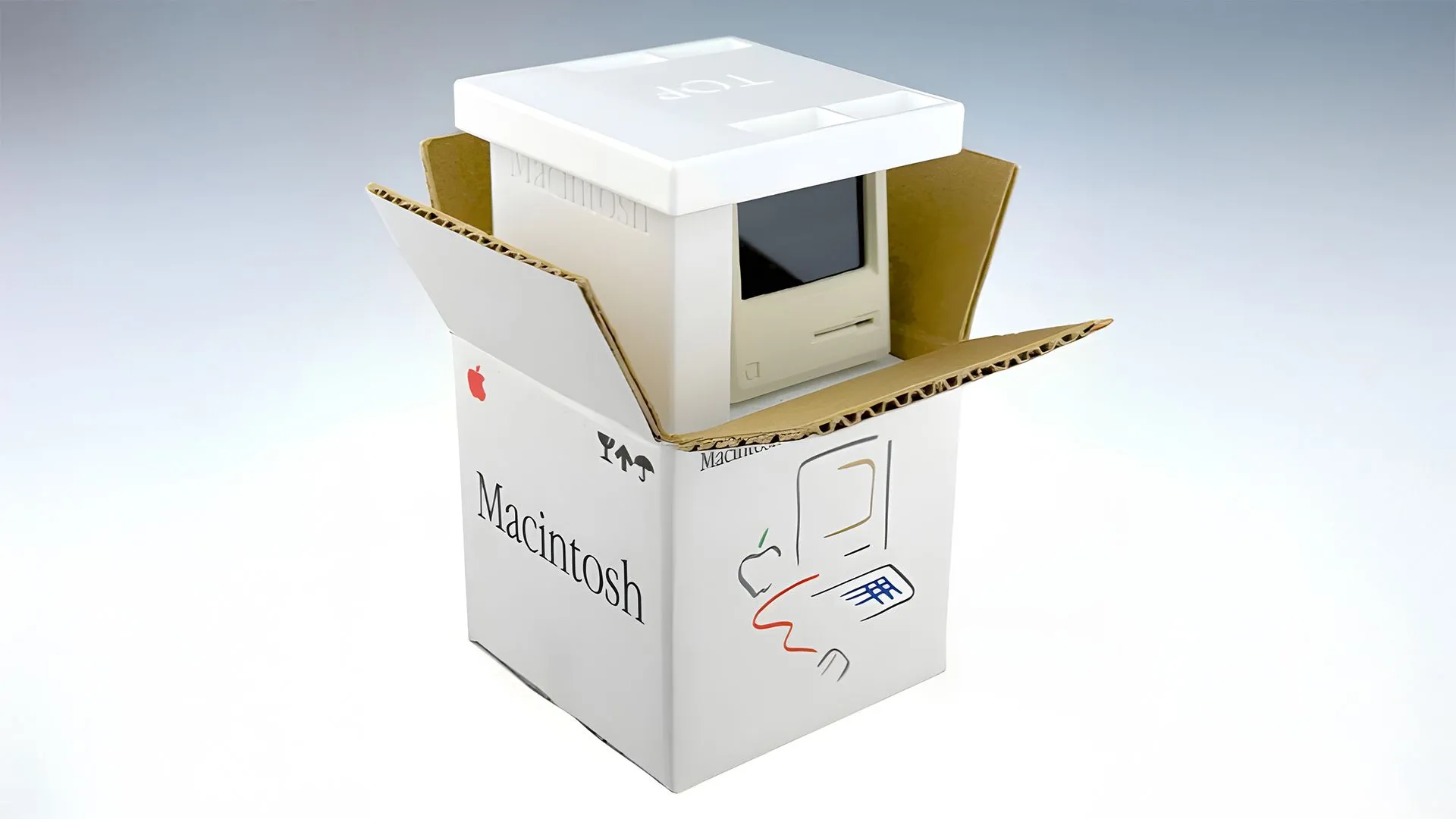 Mô hình máy tính Macintosh cổ điển tí hon tự làm