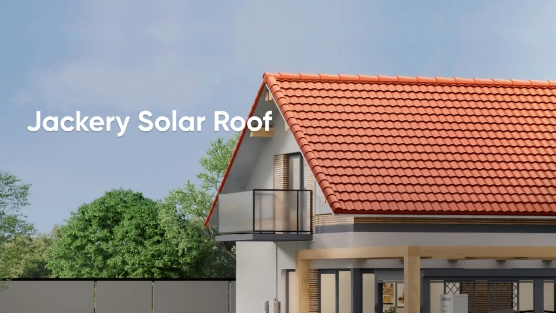 Ngói năng lượng mặt trời Jackery trên mái nhà