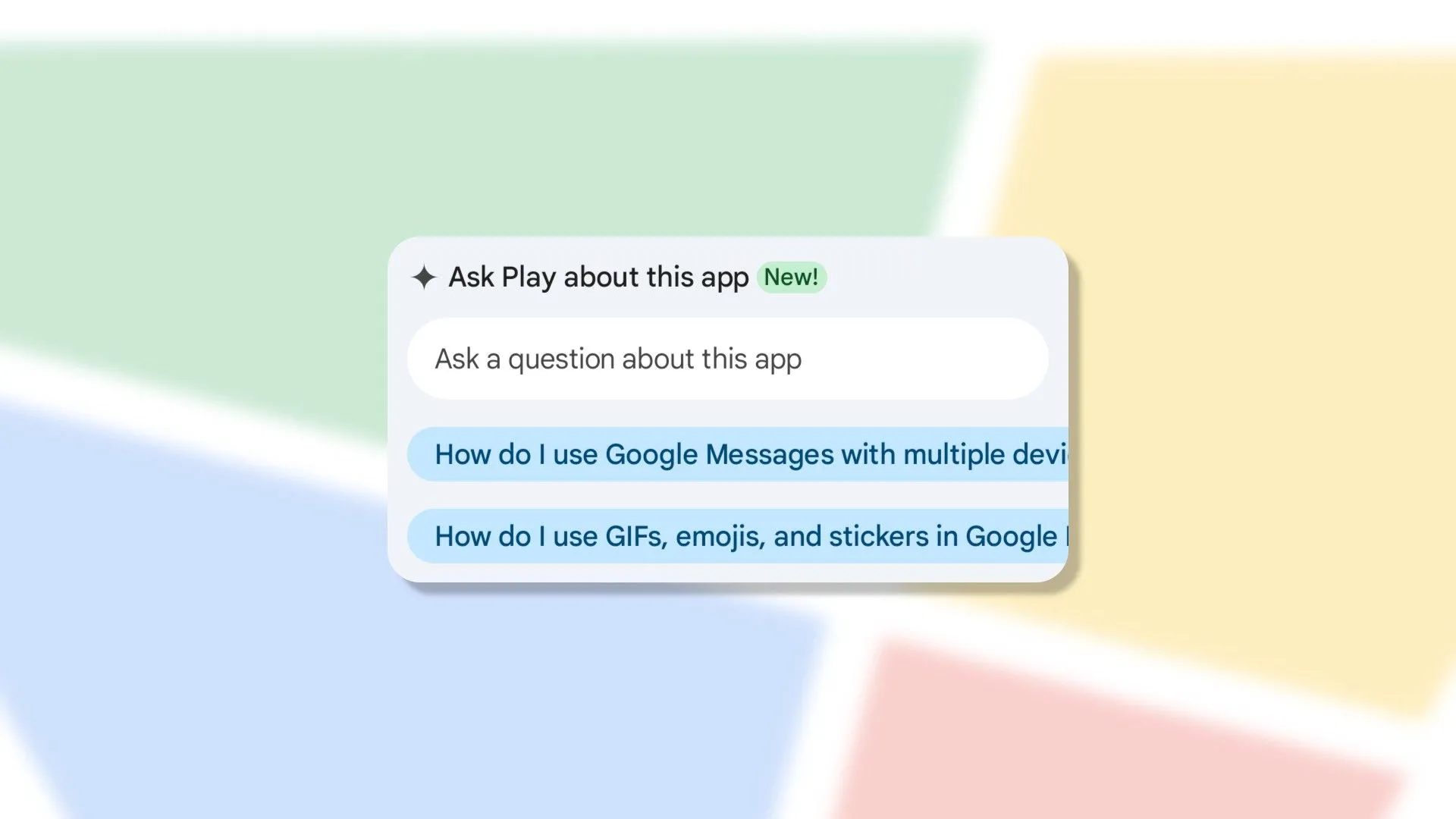 Tính năng AI chatbot hỏi đáp về ứng dụng trên Google Play Store